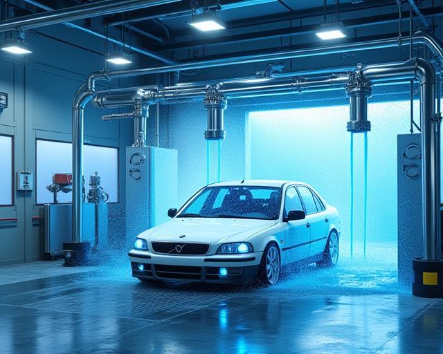 Recycling water filtration system in car wash facility